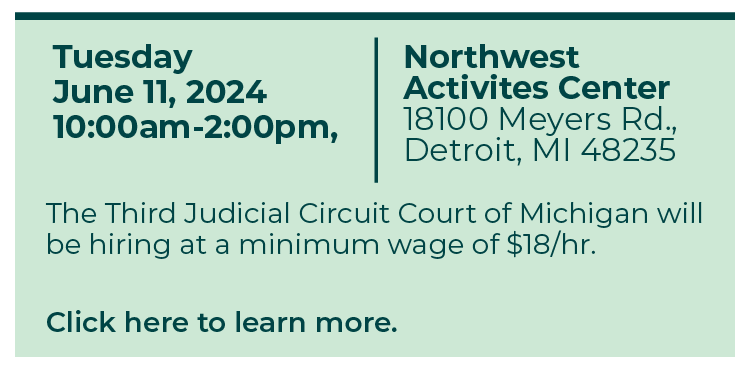 Third Judicial Circuit Court of Michigan Job Fair 2024