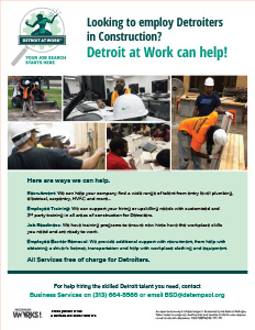Looking to employ Detroiters in Construction